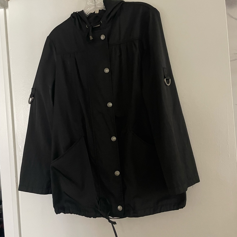 SHADE Women's Black Hooded Jacket size S. Fits M.